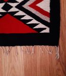 Tapis kilim ethnique oriental rouge noir beige 60x130cm