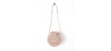 SAC PANIER Africain Rond ,en Raphia