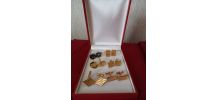 Lot de 6 paires de boutons de manchette Vintage
