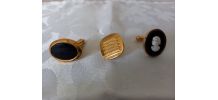 Lot de 6 paires de boutons de manchette Vintage