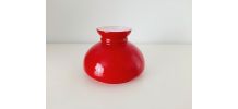 Abat-jour verre rouge opaline année 70