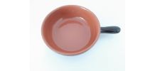 Ancien poêlon ou casserole en grès terre vernissé