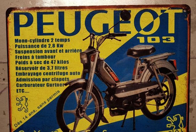 Plaque Peugeot 103 MVL