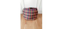 Magnifique Grand Sac Panier Africain violet rouge sans hanse
