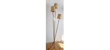 Lampadaire tripode années 50,métal doré
