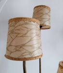 Lampadaire tripode années 50,métal doré