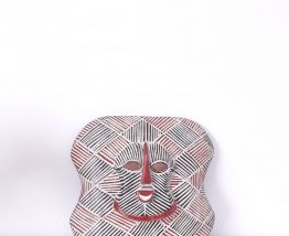 Bouclier traditionnel tribal Africain Bamiliké,en bois