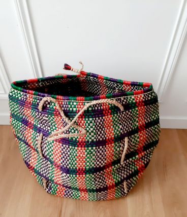 Grand Paniersac  Africain violet rouge vert avec hanses