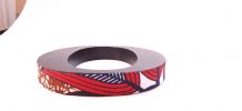 Dessous de plat en bois massif et tissu africain wax,