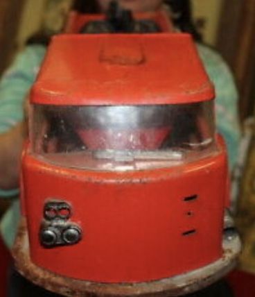 Large vintage Buddy L TEXACO FIRE CHIEF Voiture de pompiers 