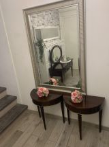 Coiffeuse et chevets vintage acajou