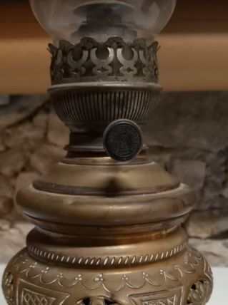 Lampe à pétrole en cuivre capacité 5 L ( ref N7 )