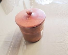 Seau à glaçon  en acier 1L couvercle en bois ( ref K6)