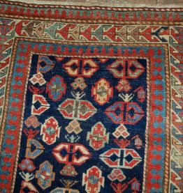 Tapis ancien Caucasien Gendje fait main, 1B519