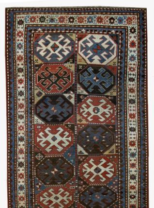 Tapis ancien Caucasien Kazak Mohan fait main, 1B521