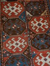 Tapis ancien Caucasien Kazak Mohan fait main, 1B521