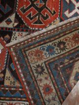 Tapis ancien Caucasien Kazak Mohan fait main, 1B521