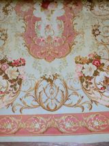 Tapis ancien Français Aubusson Napoleon fait main, 1B526
