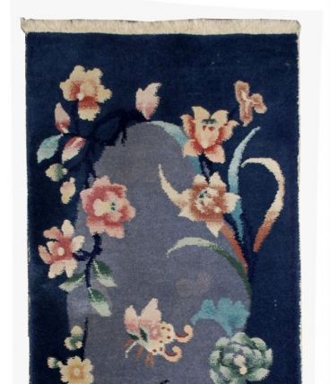 Tapis ancien Chinois Art Deco fait main, 1B530