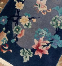 Tapis ancien Chinois Art Deco fait main, 1B530