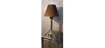 lampe bronze petrole ancienne  electrifiee 1920 abat jour pl