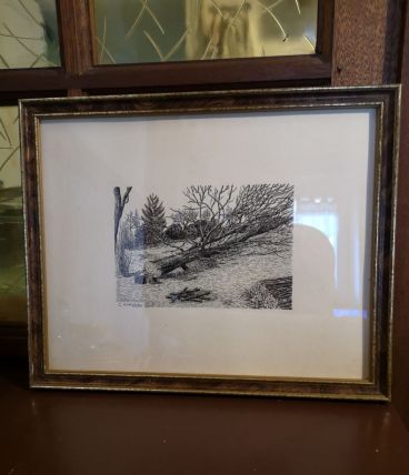 2 gravures signé C. Choveau 