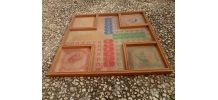 plateau en bois jeu petits cheveaux , vintage