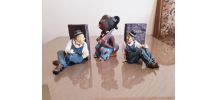 Statuettes petits bonhomme lot de 3 ( ref K 29)