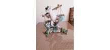 Grenouille et ses petits pour déco jardin ( ref K 31)