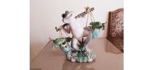 Grenouille et ses petits pour déco jardin ( ref K 31)