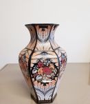 Vase céramique dorée fleur de rose ( ref K 36)