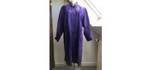 Manteau long cuir violet vitage - TBE