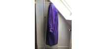 Manteau long cuir violet vitage - TBE