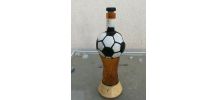 Bouteille en verre '' ballon de foot '' 