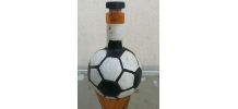 Bouteille en verre '' ballon de foot '' 
