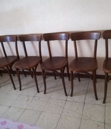 Chaises bistrot vintage, année 50, estampillées