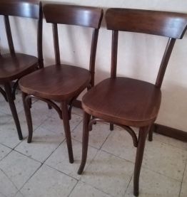 Chaises bistrot vintage, année 50, estampillées