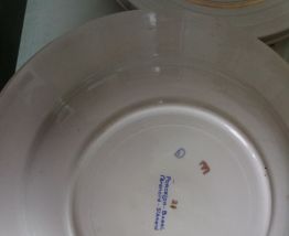 Assiettes creuses en porcelaine Babel de St Amand de 1950