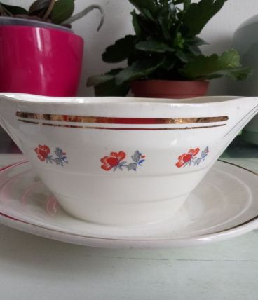 Saucière en porcelaine Babel de Saint Amand de 1950