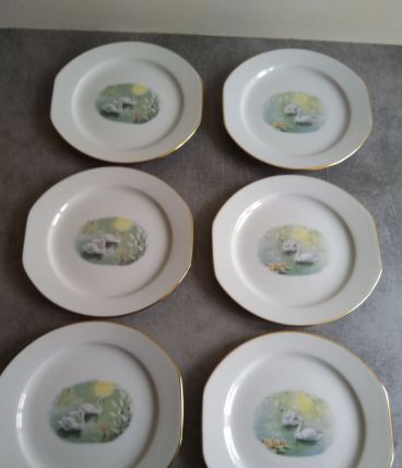 6 assiettes à dessert  de Montdauphin
