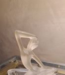 vide poche  verre moulé  opaque   , dans le gout , lalique, 