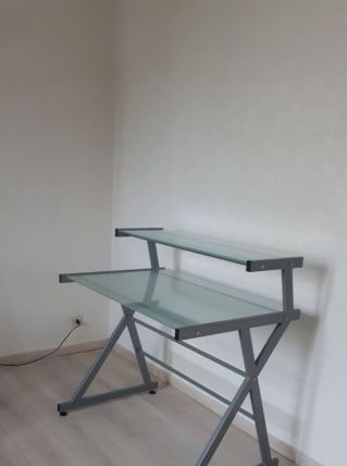 Bureau en verre trempé