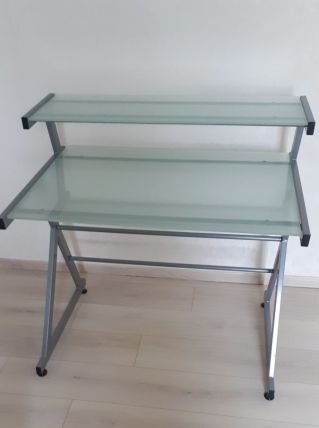 Bureau en verre trempé