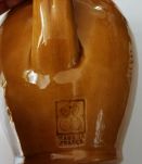 Cruche jaune céramique vintage hauteur 22.5 cm