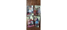 20 cartes postales couple vintage années 60