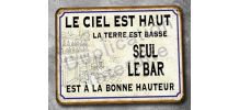 Plaque métal Bar