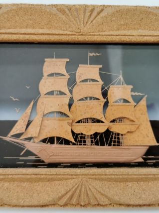 Tableau en liège vintage 25x18.