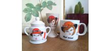 Ensemble tasses et pot Vintage