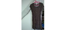 Robe blousée imprimé léopard animalier femme taille36/38