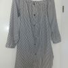 Robe chemise longue noire et blanche Femme  taille 38